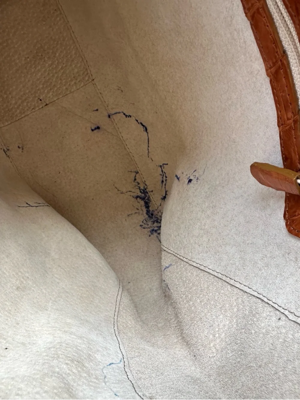 Sabbai Crocodile leather tote bag tan - Picture 5 of 8